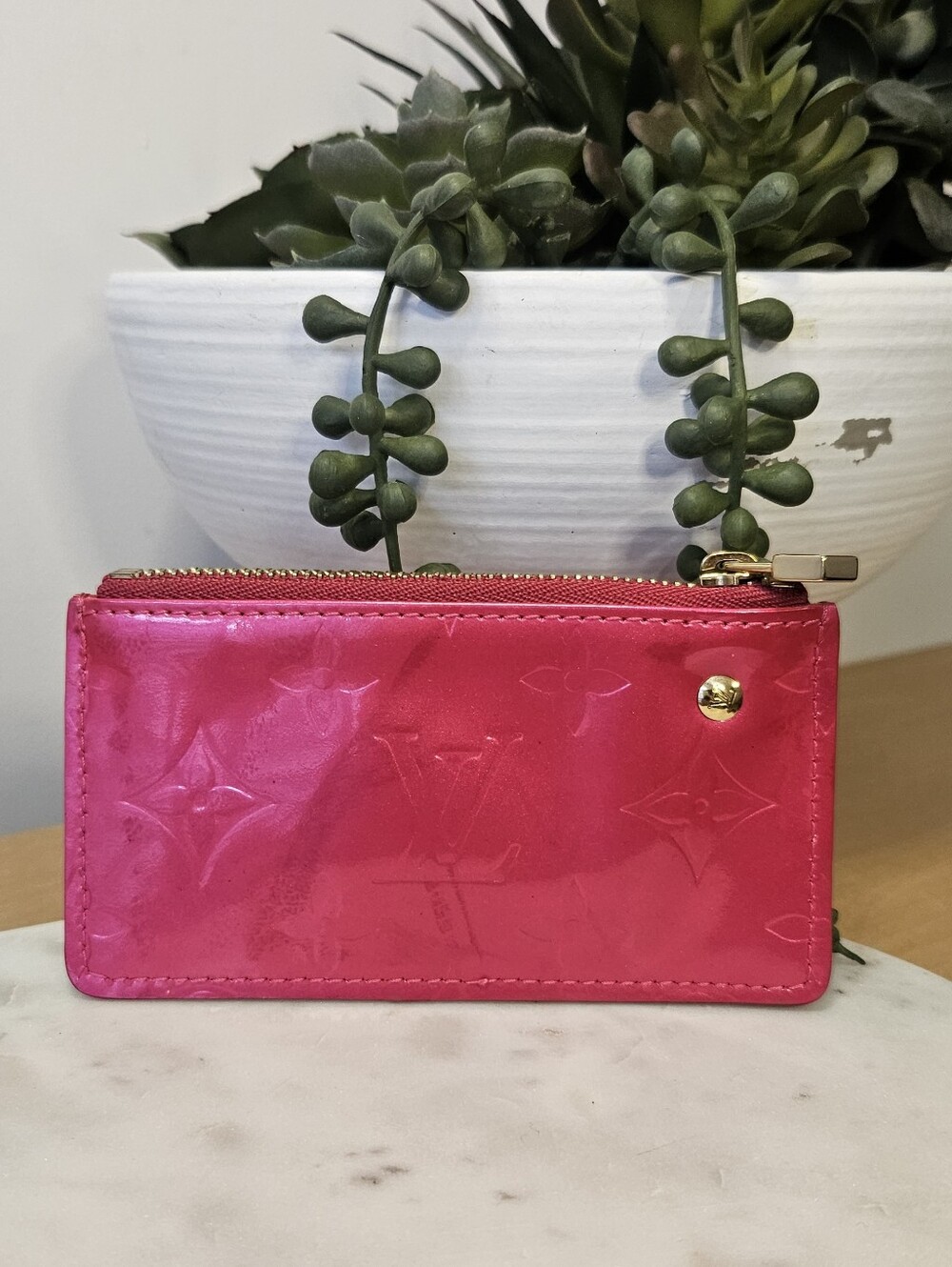 Louis Vuitton Cles Vernis Monogram Key Pouch in Hot Pink ✨️ - Picture 7 of 8